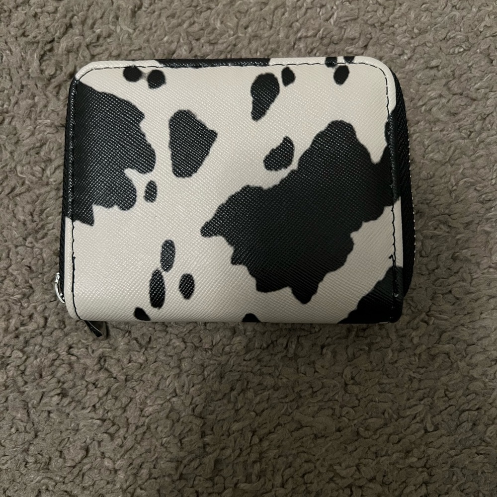 Cow print wallet